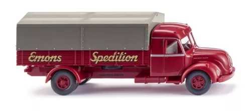 Wiking 085509 Magirus S 7500 ponyvás teherautó - Spedition Emons (H0)