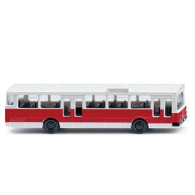  Wiking 097008 Mercedes-Benz O 305 autóbusz, fehér/piros (N)