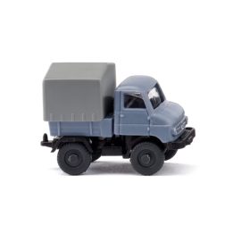 Wiking 097205 Unimog U 411, ponyvás - galambszürke (N)
