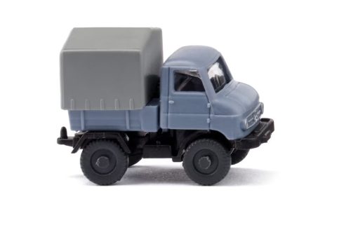 Wiking 097205 Unimog U 411, ponyvás - galambszürke (N)