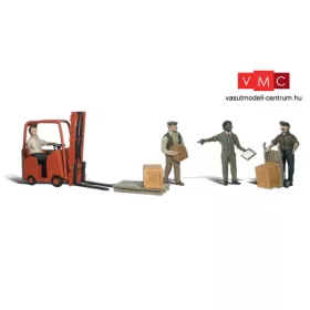 Woodland Scenics A2192 Rakodómunkások targoncával (N)