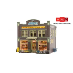 Woodland Scenics BR5022 Harrison's Hardware - Kész épület LED világítással (H0)