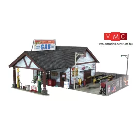 Woodland Scenics BR5048 Ethyl's Gas & Service - Kész épület LED világítással (H0)