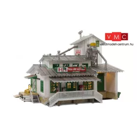 Woodland Scenics BR5059 H & H Feed Mill - Kész épület LED világítással (H0)