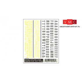 Woodland Scenics DT503 Szárazmatrica - Betűk és számok - Gothic Outline & Sign Painter