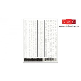 Woodland Scenics DT506 Szárazmatrica - Betűk és számok - R.R. Roman - White