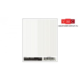 Woodland Scenics DT514 Szárazmatrica - Csíkok - Stripes - White