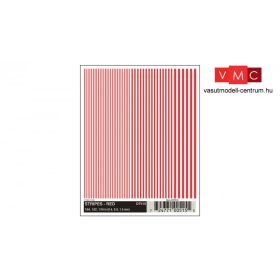 Woodland Scenics DT515 Szárazmatrica - Csíkok - Stripes - Red