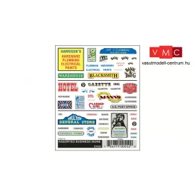 Woodland Scenics DT552 Szárazmatrica - Assorted Business Signs (H0)