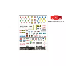 Woodland Scenics DT560 Szárazmatrica - Crate Labels & Warning Signs (H0)