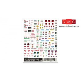 Woodland Scenics DT574 Szárazmatrica -  Mini-Series Service Station Signs (N)