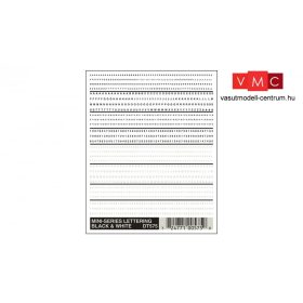Woodland Scenics DT575 Szárazmatrica - Mini-Series Lettering Black & White (N)