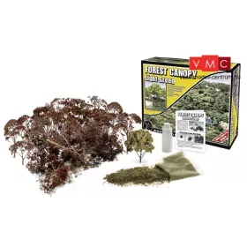   Woodland Scenics F1660 Természetes kreatív lombos fa és bokor (építőkészlet) - Light Green Forest Canopy