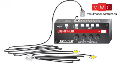 Woodland Scenics JP5700 Just Plug világításrendszer kezdőkészlet, 2 db melegfehér LED-el