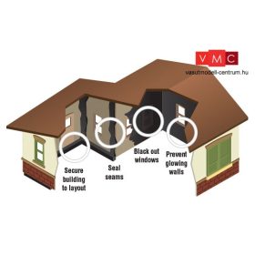   Woodland Scenics JP5716 Just Plug világítás: takarószalag és festék a kiszűrődő fény ellen