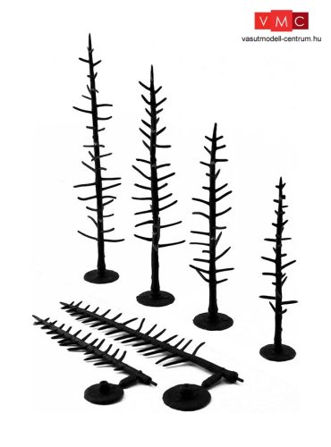 Woodland Scenics TR1124 Fenyőfa építőkészlet (csak váz), 70 db (6,35 - 10 cm)