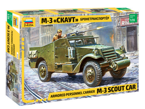 Zvezda 3519 M-3 Armored Scout Car 1/35 katonai jármű makett