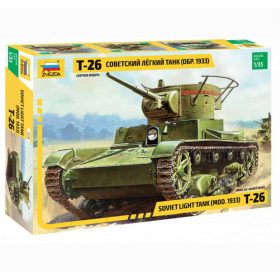   Zvezda 3538 Soviet Light Tank (Mod. 1933) T-26 1/35 harckocsi makett