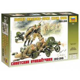   Zvezda 3584 Soviet machine-guns crew WWII 1943-1945 1/35 figura makett