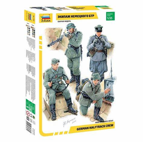 Zvezda 3585 German Halftrack Crew (4 figures) 1/35 figura makett