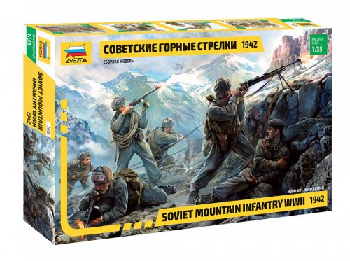 Zvezda 3606 Soviet Mountain Infantry WWII 1942 1/35 figura makett