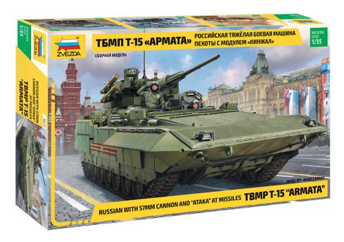 Zvezda 3623 Russian with 57mm Cannon and ATAKA at missiles TBMP T-15 ARMATA 1/35 harckocsi make