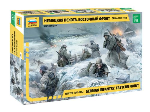 Zvezda 3627 German infantry Eastern front Winter 1941-1942 1/35 figura makett