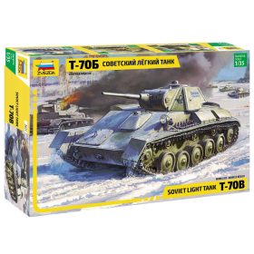 Zvezda 3631 Soviet Light Tank T-70B 1/35 harckocsi makett
