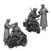 Zvezda 3632 German R-12 heavy motorcycle with rider and officer 1/35 motorkerékpár makett