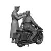 Zvezda 3632 German R-12 heavy motorcycle with rider and officer 1/35 motorkerékpár makett
