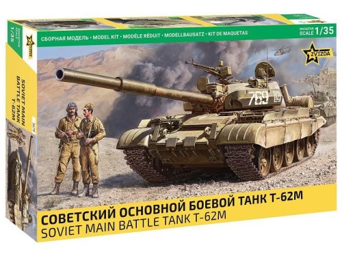 Zvezda 3679 Soviet T-62M Main Battle Tank 1/35 harckocsi makett
