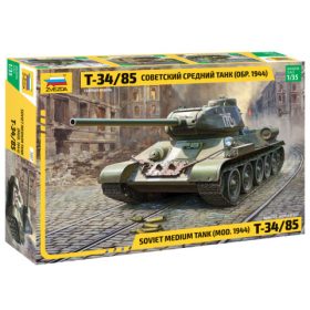 Zvezda 3687 Soviet medium tank T-34/85 1/35 harckocsi makett