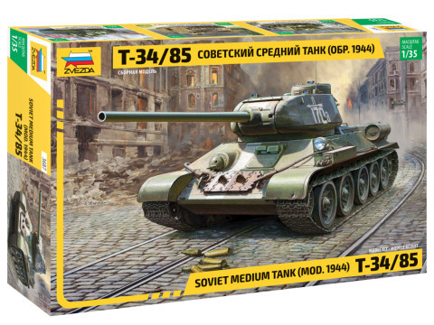 Zvezda 3687 Soviet medium tank T-34/85 1/35 harckocsi makett