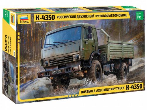 Zvezda 3692 Russian 2-Axle Military Truck K-4350 1/35 katonai jármű makett