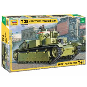 Zvezda 3694 Soviet medium tank T-28 1/35 harckocsi makett