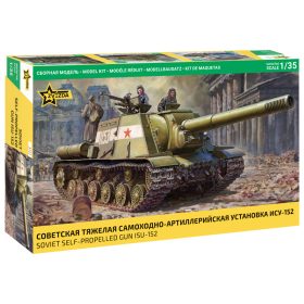 Zvezda 3721 Soviet ISU-152 tank 1/35 harckocsi makett