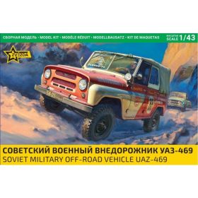   Zvezda 43007 Soviet Military Off Road Vehicle UAZ-469 1/43 makett