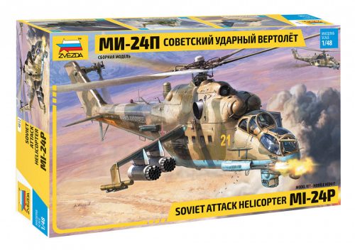 Zvezda 4812 Soviet attack helicopter MI-24P 1/48 helikopter makett