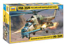 Zvezda 4813 Soviet Attack Helicopter MIL Mi-35 M Hind E 1/48 helikopter makett