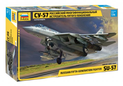 Zvezda 4824 Russian fifth-generation fighter SU-57 1/48 repülőgép makett