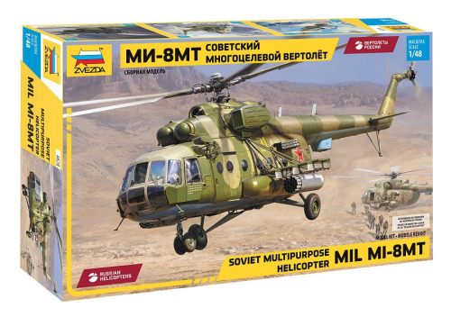 Zvezda 4823 Soviet multipurpose helicopter Mil Mi-8MT Hip-H 1/48 helikopter makett