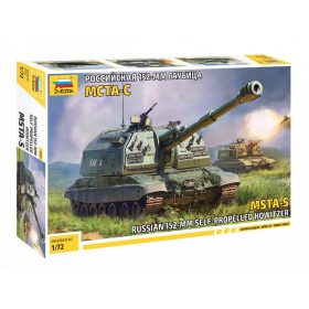   Zvezda 5045 Russian 152-mm self-propelled howitzer MSTA-S 1/72 harcjármű makett
