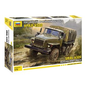  Zvezda 5050 Russian Army Truck Ural-4320 1/72 harcjármű makett