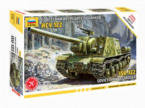 Zvezda 5054 Soviet Tank Destroyer ISU-122 1/72 harckocsi makett