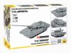 Zvezda 5056 Russian main battle tank T-14 Armata 1/72 harckocsi makett