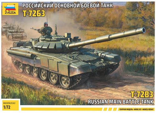 Zvezda 5071 Russian Main Battle Tank T-72B3 1/72 harckocsi makett