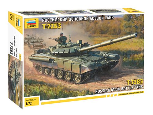 Zvezda 5071 Russian Main Battle Tank T-72B3 1/72 harckocsi makett