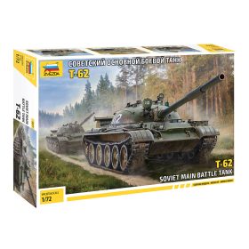  Zvezda 5077 Soviet Main Battle Tank T-62 1/72 harckocsi makett