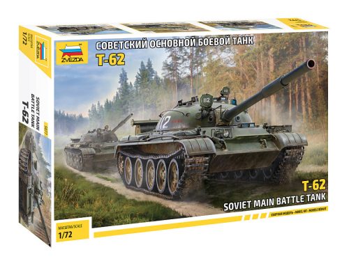 Zvezda 5077 Soviet Main Battle Tank T-62 1/72 harckocsi makett