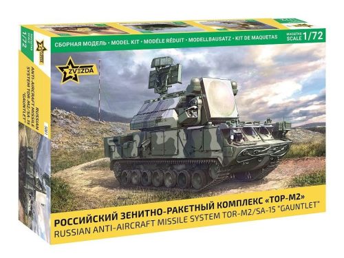 Zvezda 5081 Russian Anti-Aircraft Missile System TOR-M2 / SA-15 Gauntlet 1/72 harckocsi makett